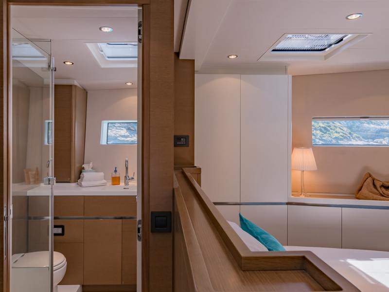 NEYINA Yacht Charter - The master  bathroom ensuite
