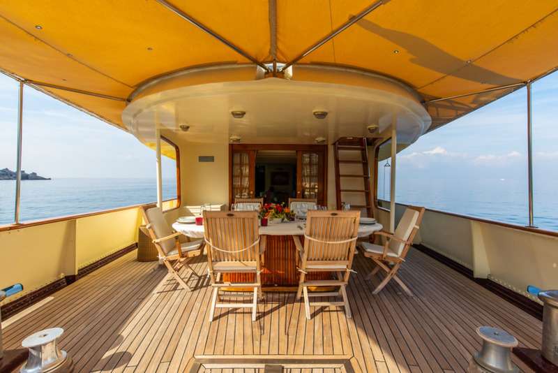 DP MONITOR Yacht Charter - Alfresco dining area