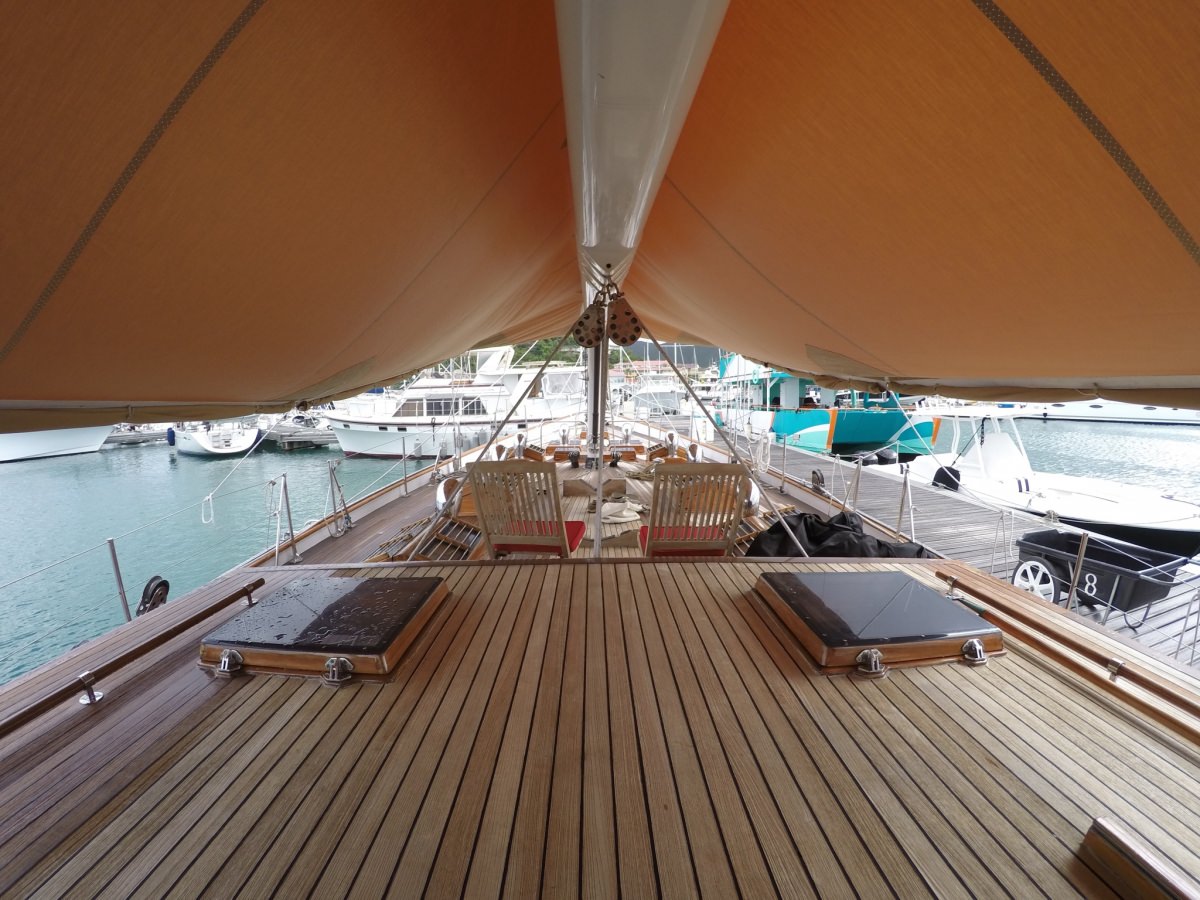 Open Deck with sun awning