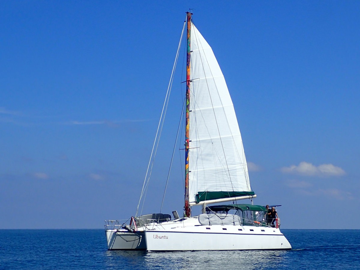 Welcome Aboard UBUNTU! This yacht charters out of Nassau Bahamas to the beautiful Out islands. Watch the sea life beneath from the twin trampolines on the bow or relax in the shaded spacious cockpit. Your attentive crew will guide you, entertain you and pamper you on your UBUNTU voyage! 