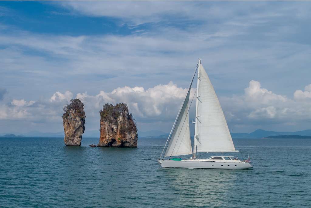 Designed by Sparkman &amp; Stephens and built at the Pithak Shipyard in Thailand, the aluminum sloop-rigged SILVERLINING was launched in 2011. Since then, she has cruised   more than 50,000 nautical miles around the world , visiting more than 40 countries. She is a proven safe, reliable and strong passage maker.