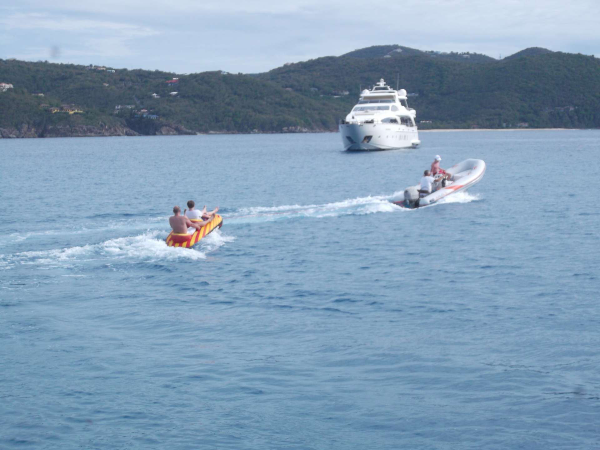 Guests enjoying a tubing ride