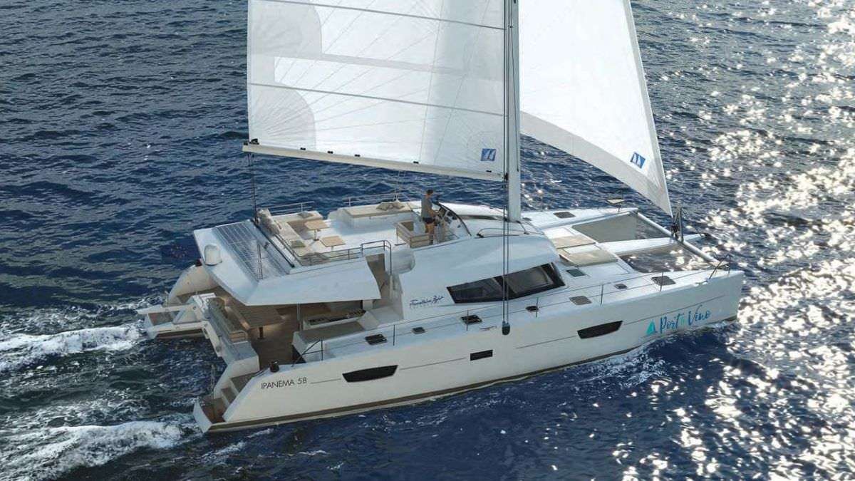 PORT TO VINO Yacht Charter - Ariel view before new bimini