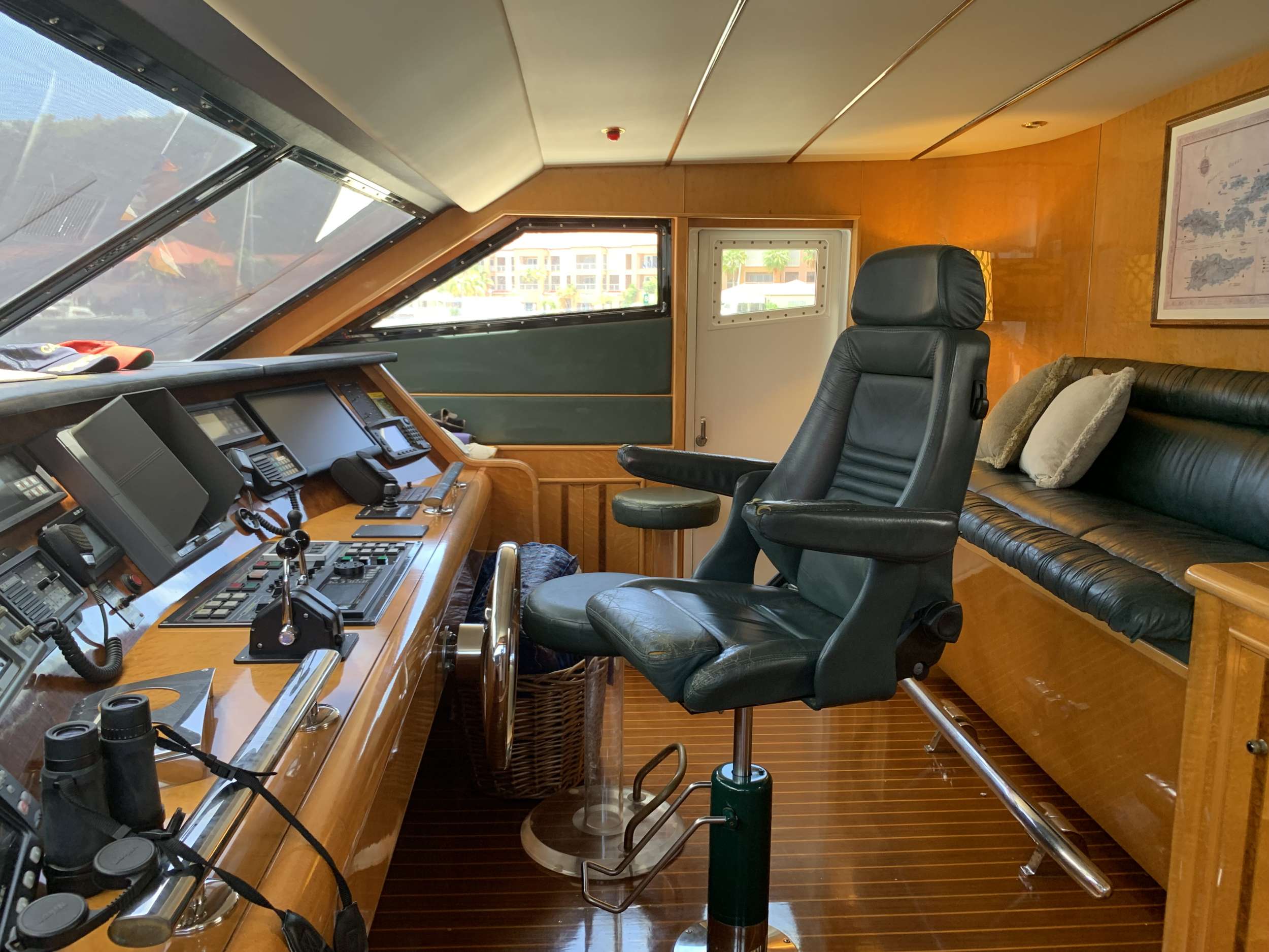 2 helms -  the interior helm couch allows front row seating