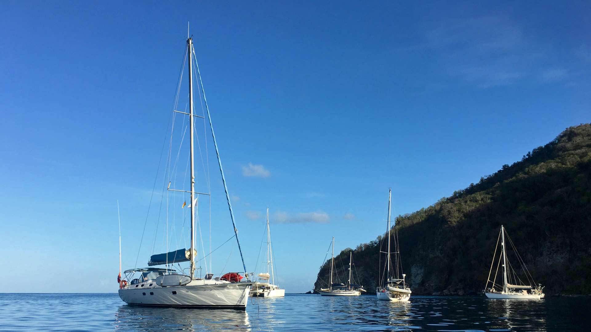 Nemo at anchor in Guadeloupe