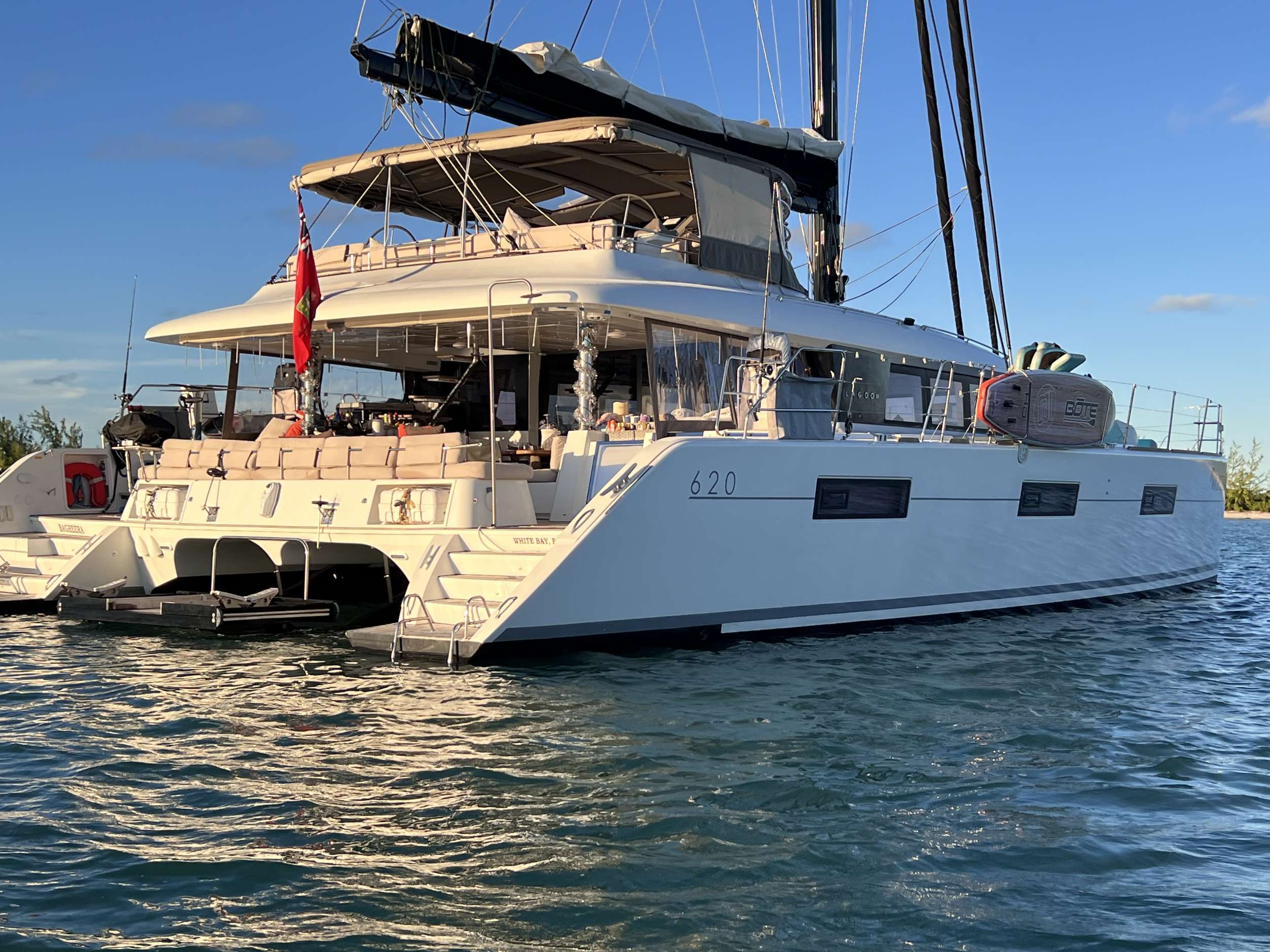 BAGHEERA - NEW 2018 L620
Avalon's owner upgraded her yacht and we are very pleased to introduce Bagheera, the new version of the Lagoon 620.  The crew, Alex and Carla are excited to continue offering the exemplary service for which they are renowned.  Bagheera has a full Bimini on flybridge with full wrap around enclosure.