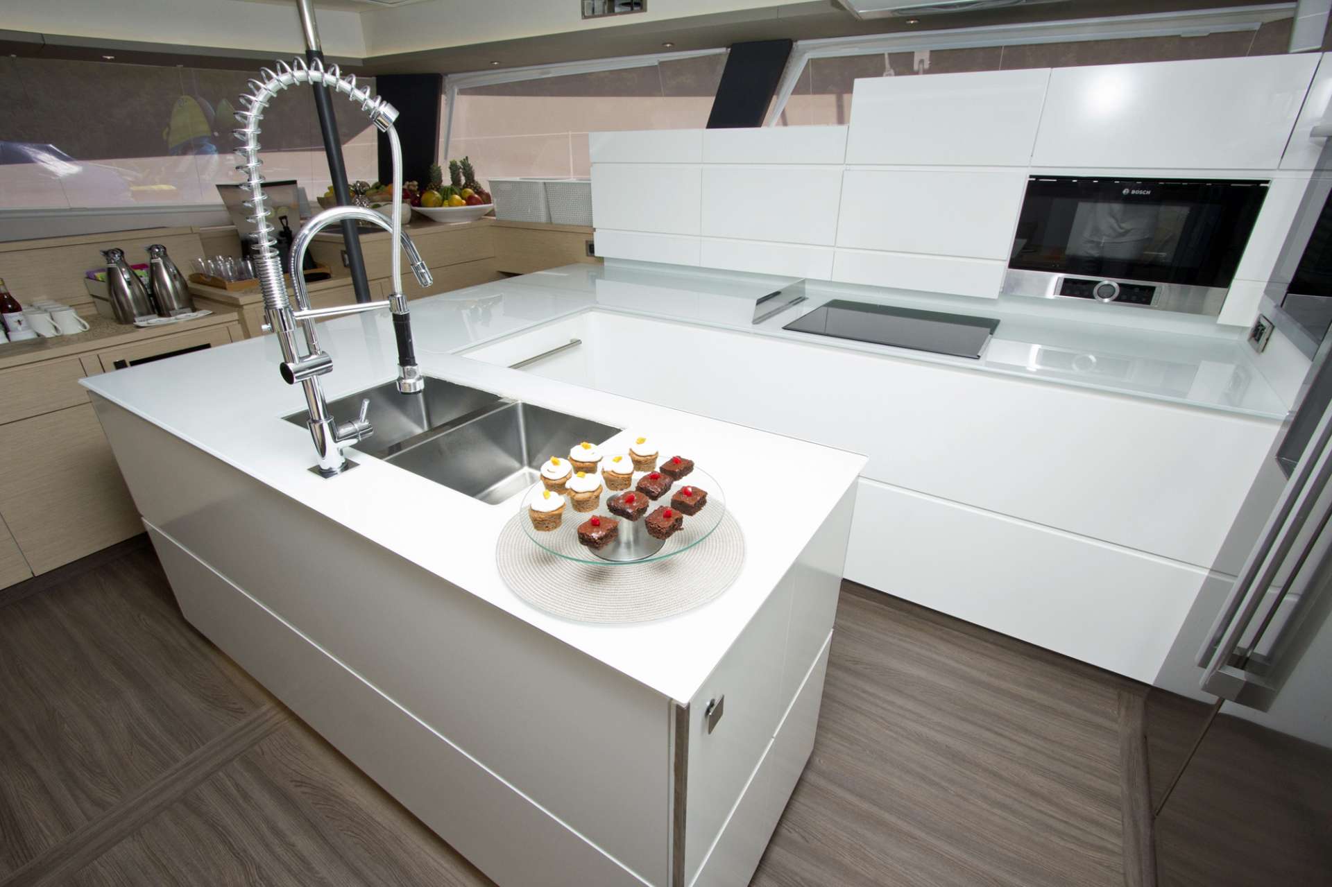 NENNE Yacht Charter - Spacious Galley and Open Plan Lounge