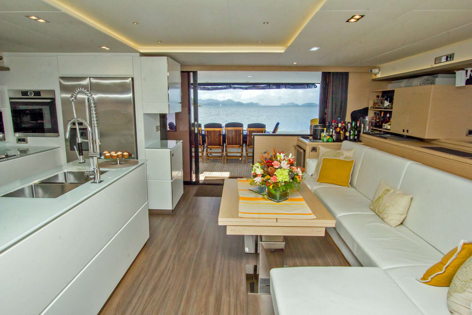 NENNE Yacht Charter - Gorgeous Main Salon &amp; Open Galley