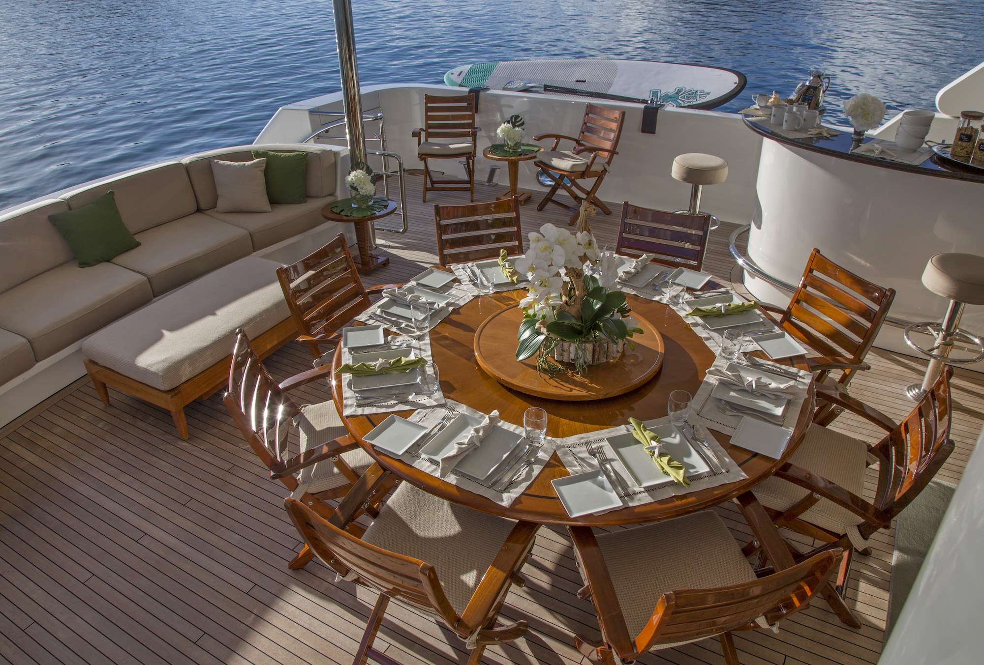 ANTARES Yacht Charter - Aft Deck