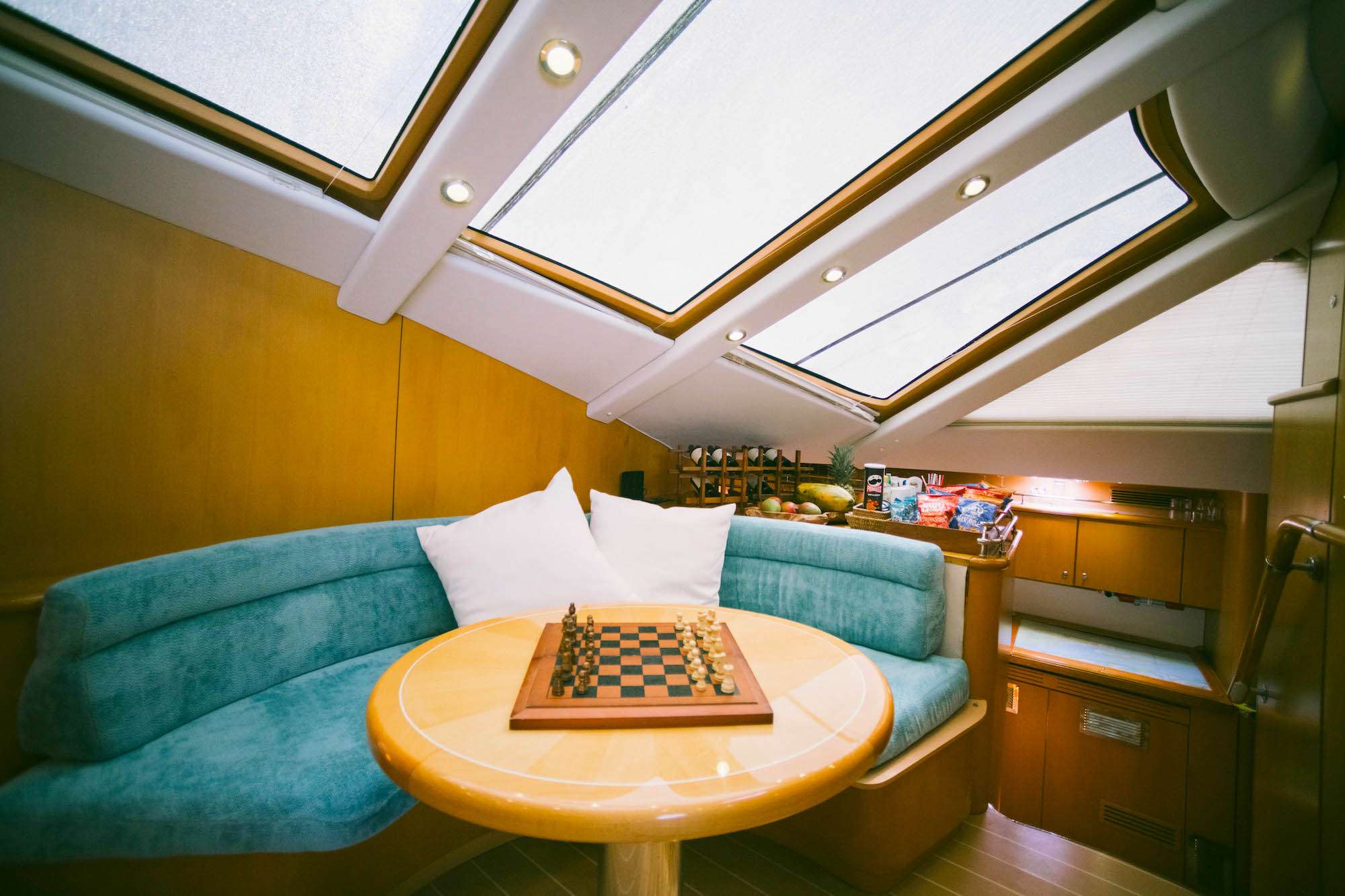 KELEA Yacht Charter - The "conversation" settee