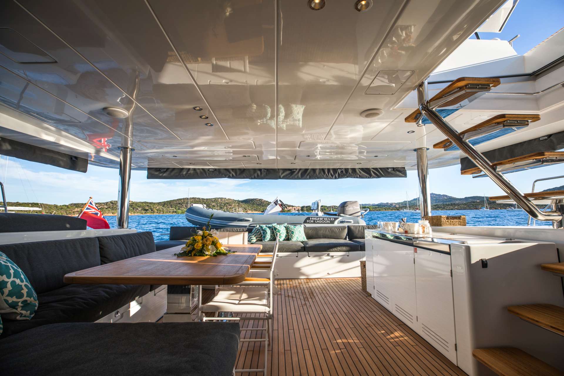 LADY FIONA Yacht Charter - The cockpit looking aft
