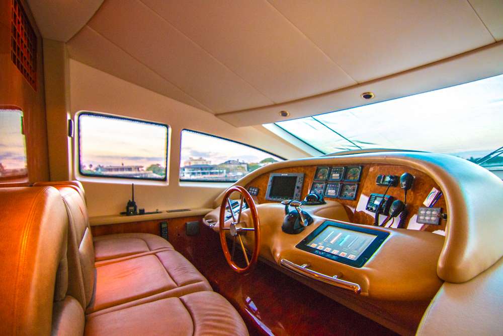 Inside wheelhouse 
