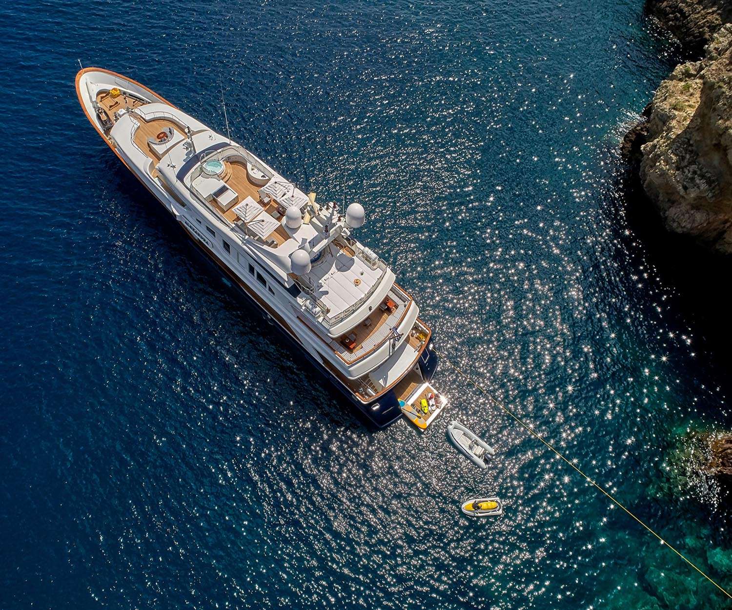 ALEXANDRA Yacht Charter - Aerial View of Exterior