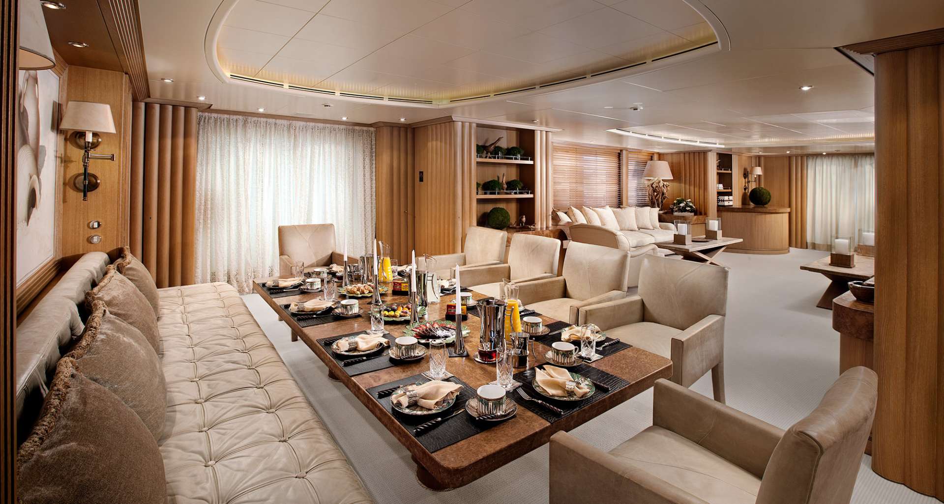 ALEXANDRA Yacht Charter - Dining table