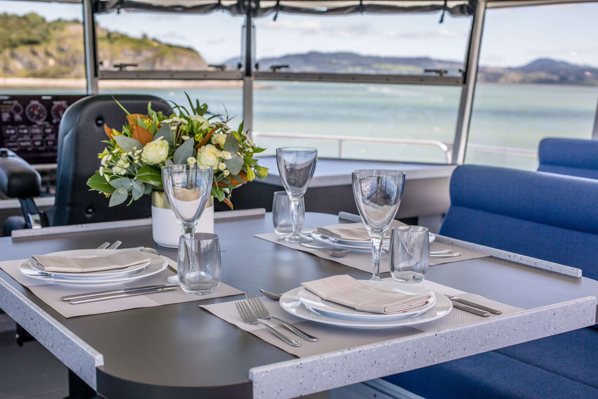 Romantic Flybridge Dining