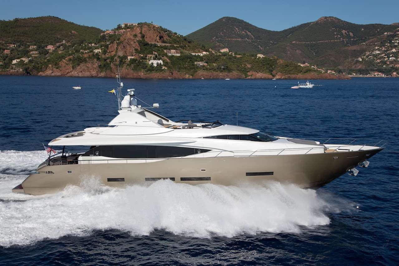 The 29m motor yacht KEROS ISLAND was built by FX Yachts in Turkey.
Built for speed with lavish interiors by Scaro Design, she accommodates 8 guests in 4 beautifully appointed staterooms.
She has a large sun deck and superb al fresco and entertainment areas on the main deck.
With top speed of 27knots, she is ideal for island hopping and is fitted with zero speed stabilizers for additional comfort at anchor.
The 4 experienced crew provide relaxed and seamless service making for an unforgettable Guest experience.