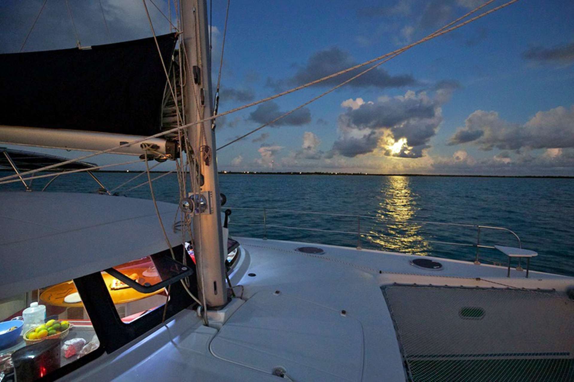 DESTINY III Yacht Charter - Quiet sunset anchorage