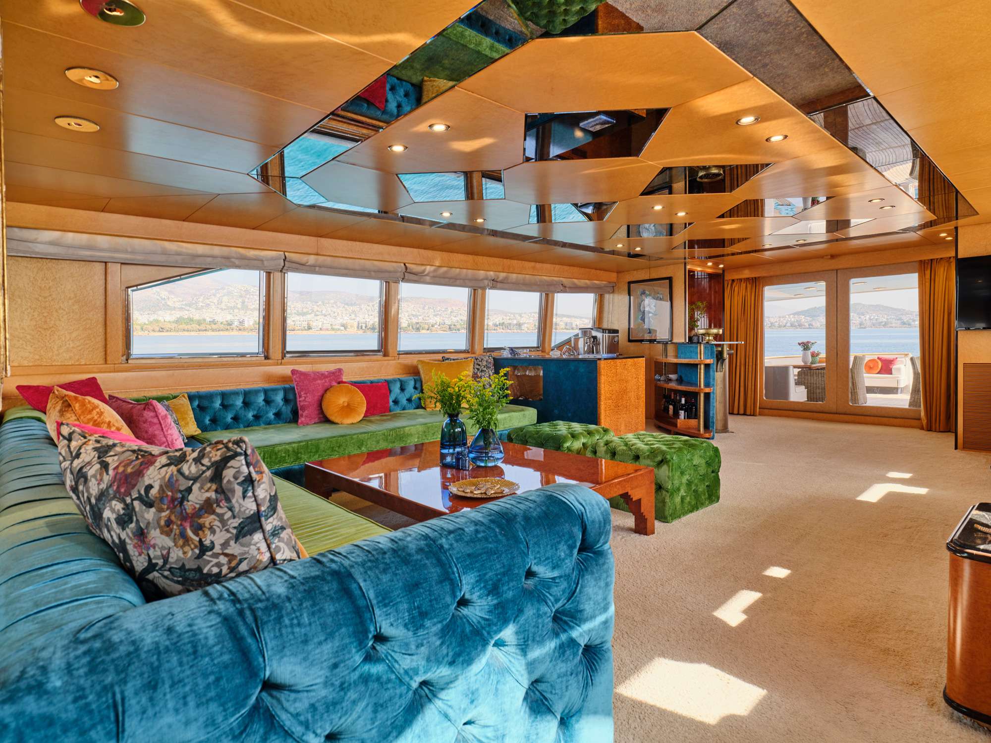LADY RINA Yacht Charter - Salon sofa (refit 2022)