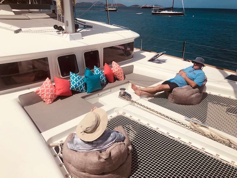 front of makin memories catamaran