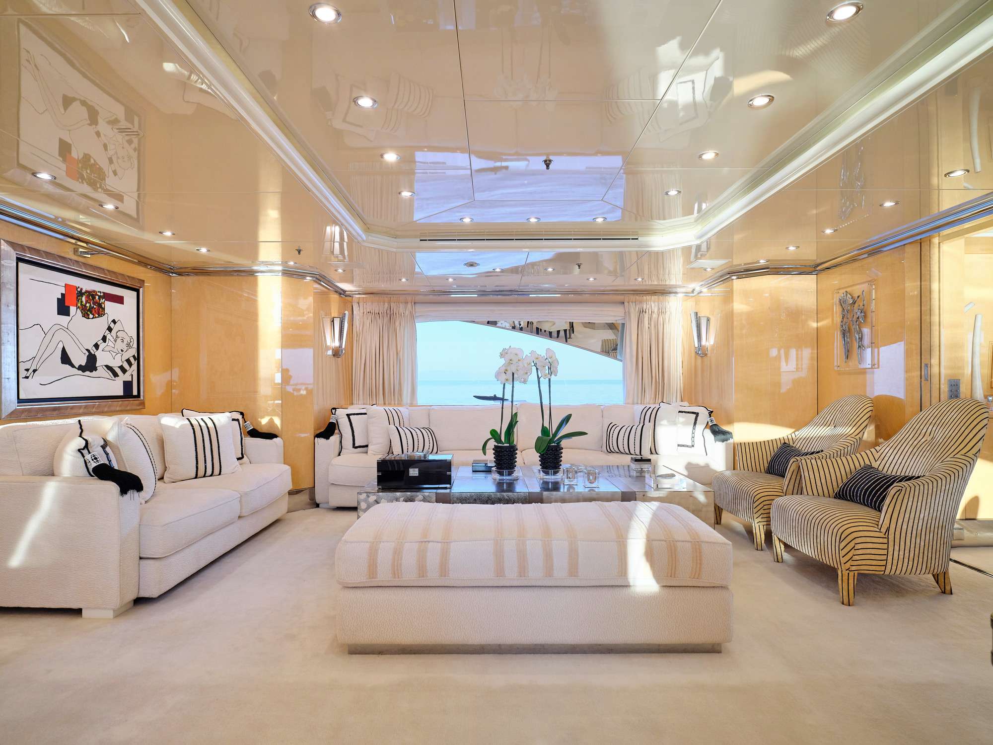 SUNDAY Yacht Charter - Upper Deck salon_1