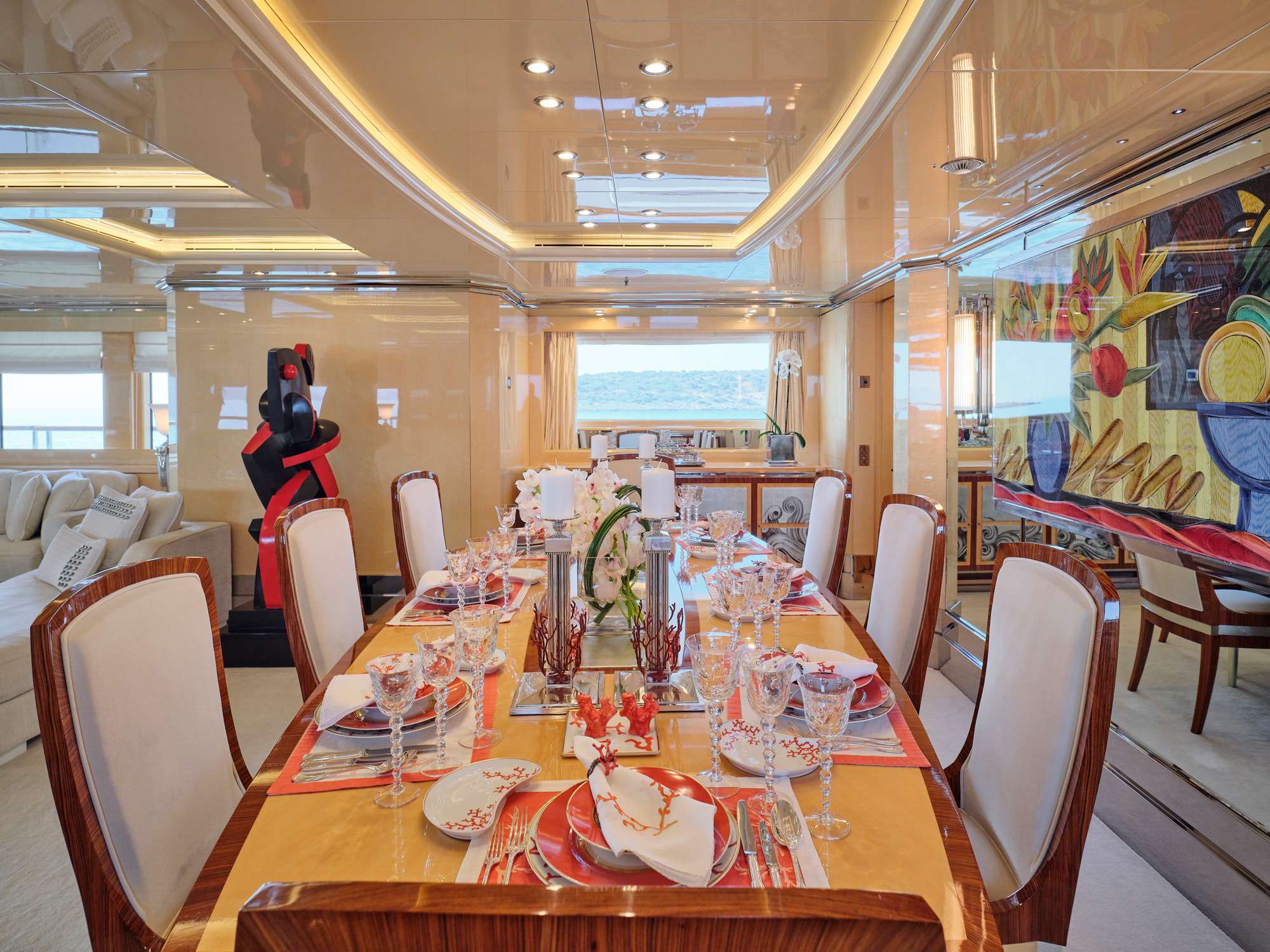 SUNDAY Yacht Charter - Main Deck Dining_2