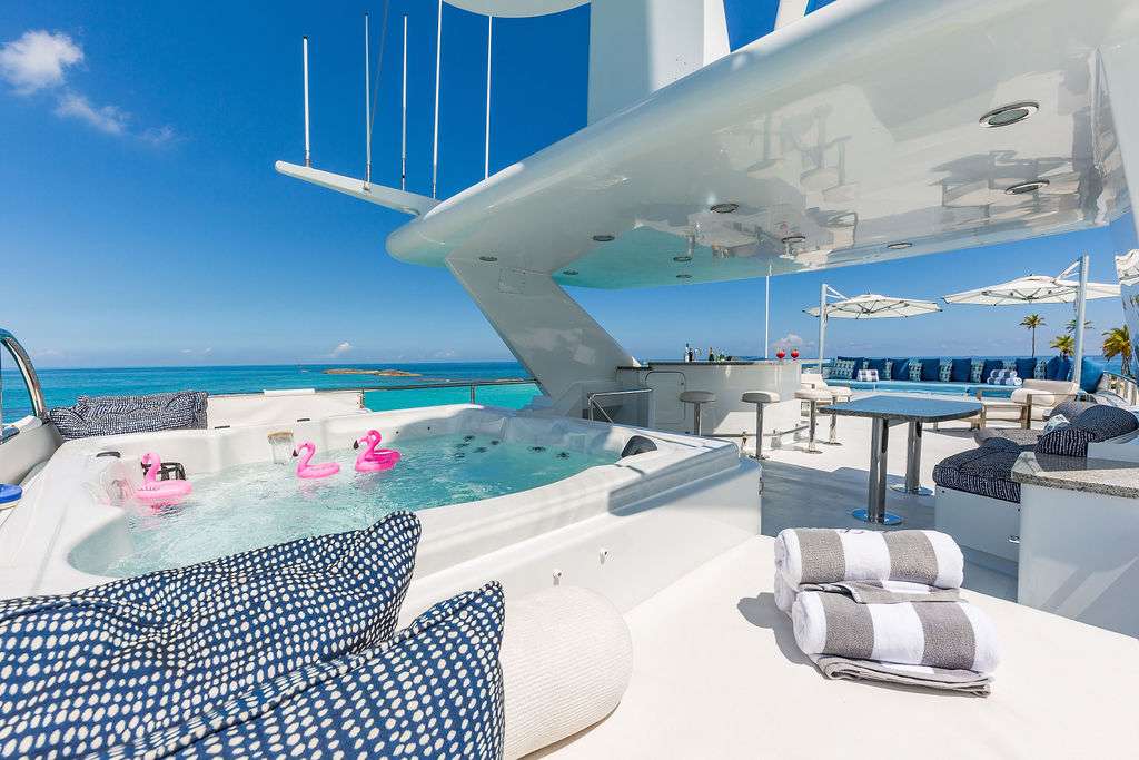 AT LAST Yacht Charter - Sun Deck with Jacuzzi