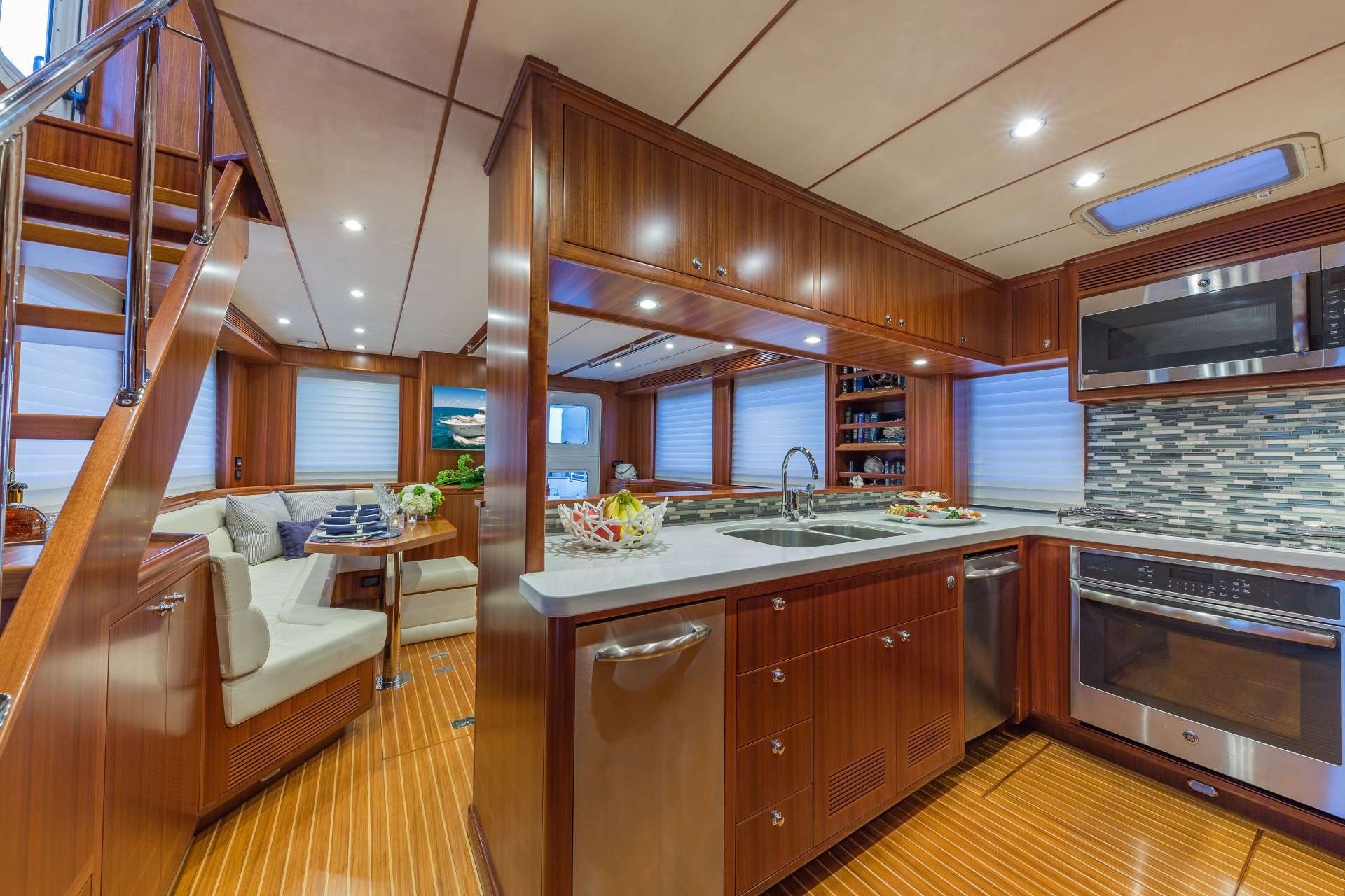 ASTURIAS Yacht Charter - Galley and Salon