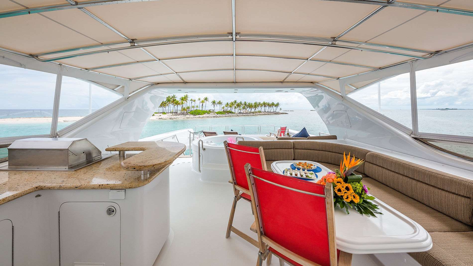 Flybridge Looking Aft