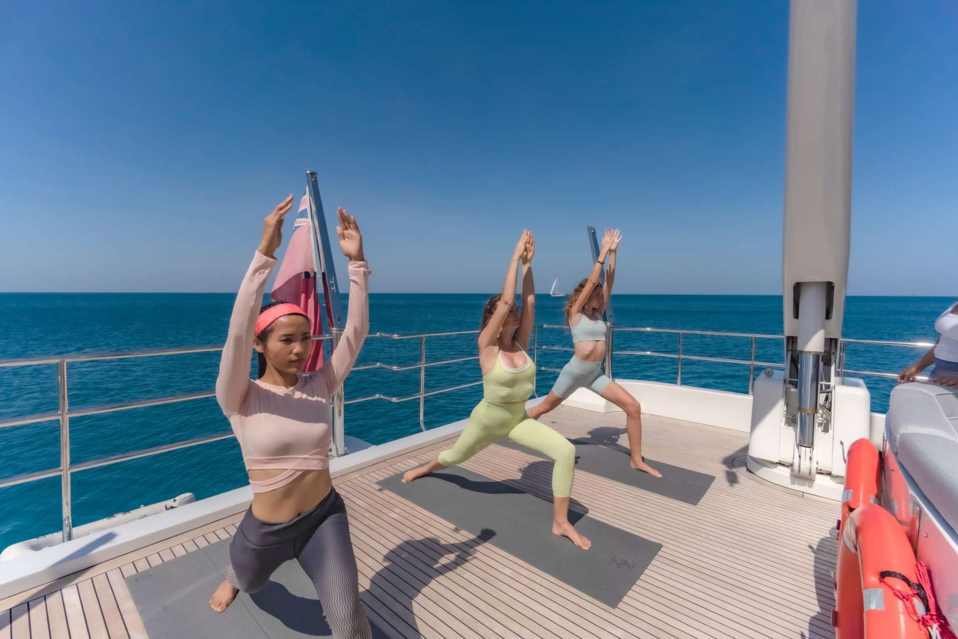 Yoga on the Aft Deck