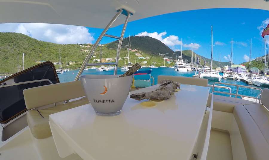Flybridge dining area