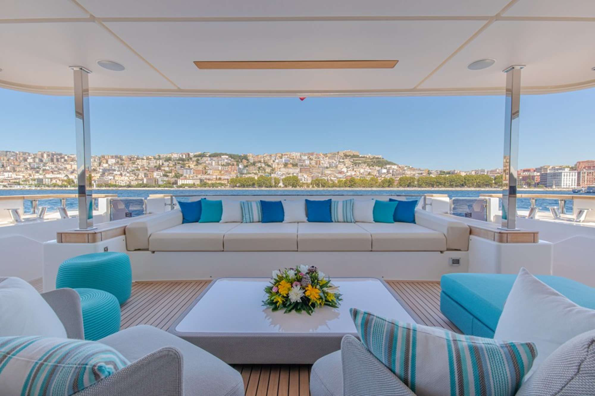 Penelope Yacht Charter - Aft deck lounge area