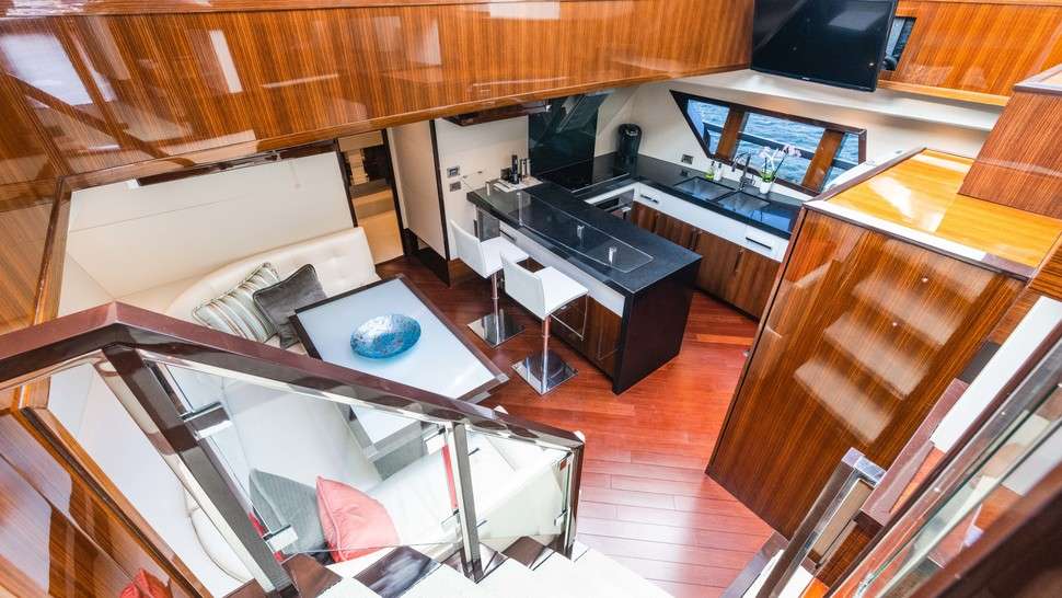 HELIOS Yacht Charter - Stairwell to below decks