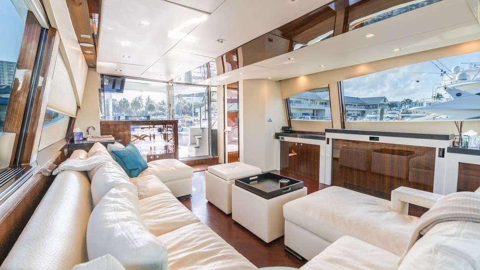 HELIOS Yacht Charter - Main Salon, view aft