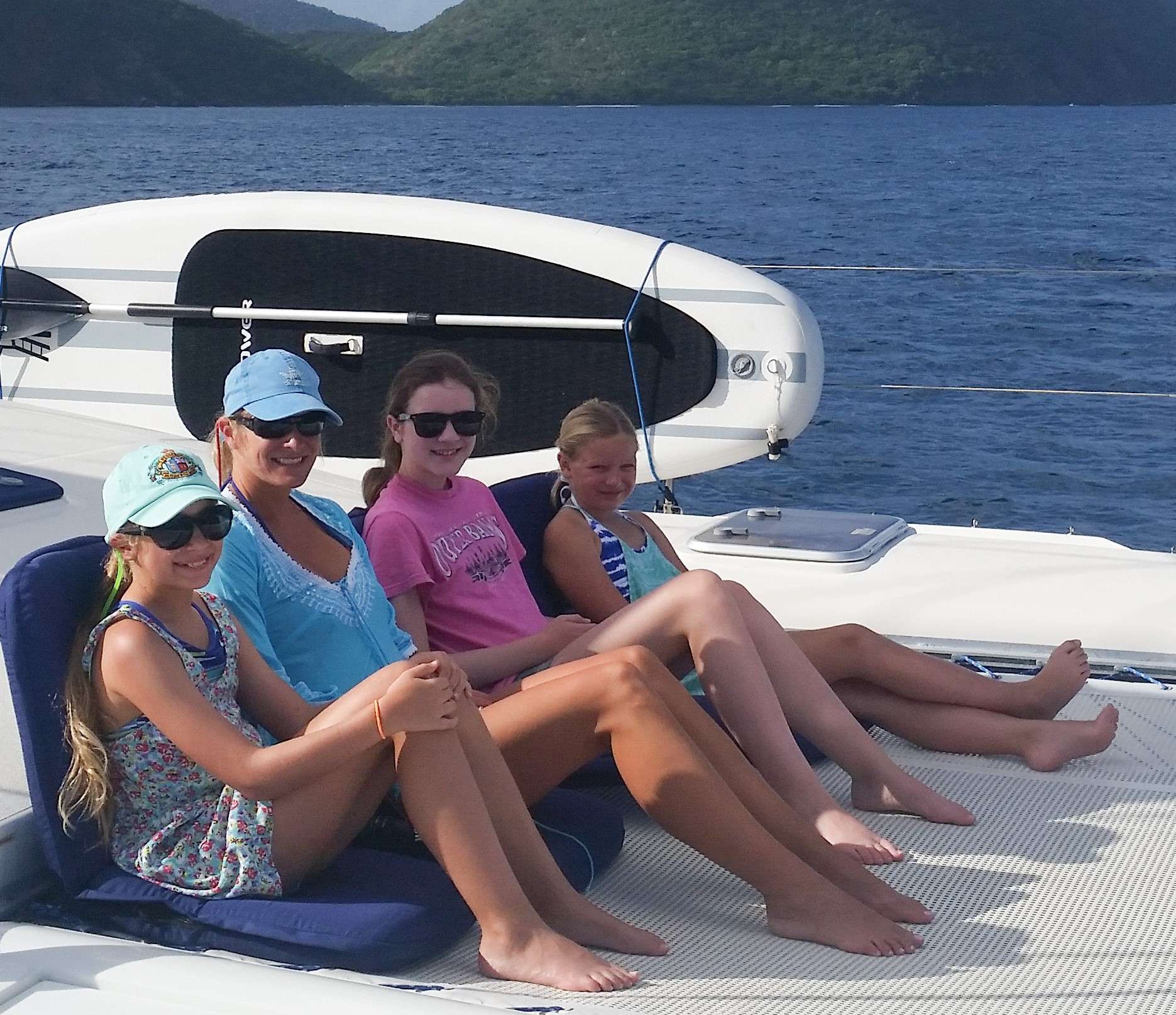 Lounging on the foredeck