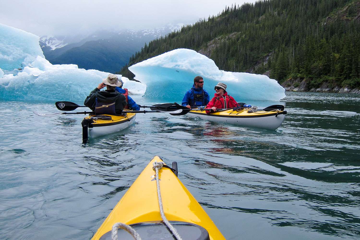 Snow Goose Yacht Charter - 2 Person Eddyline kayaks are ideal to explore the melting snowcaps