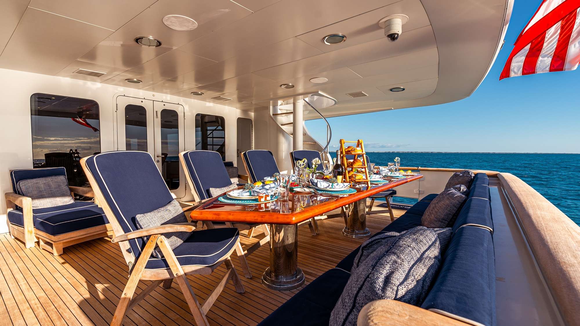 ODIN Yacht Charter - Sundeck lounge area
