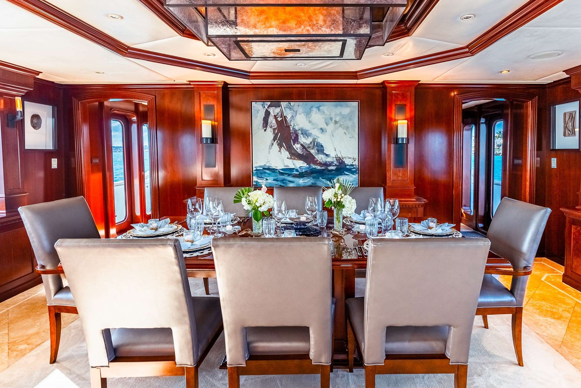 ODIN Yacht Charter - Formal dining