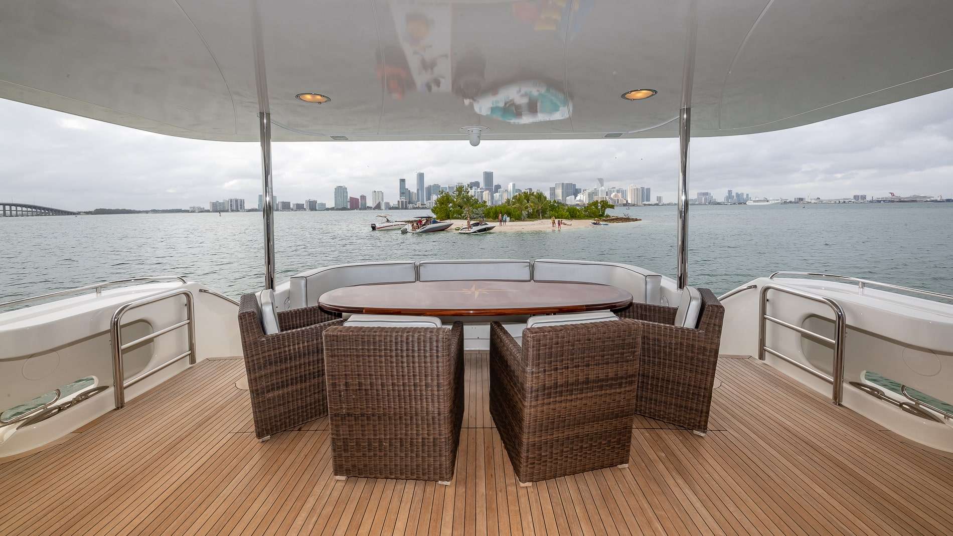 Dining on aft deck