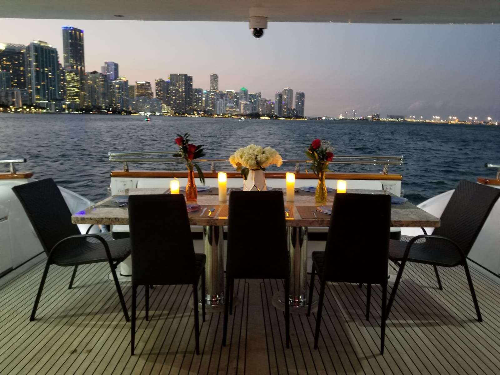 103' Custom Build Yacht Charter - Aft Dinning