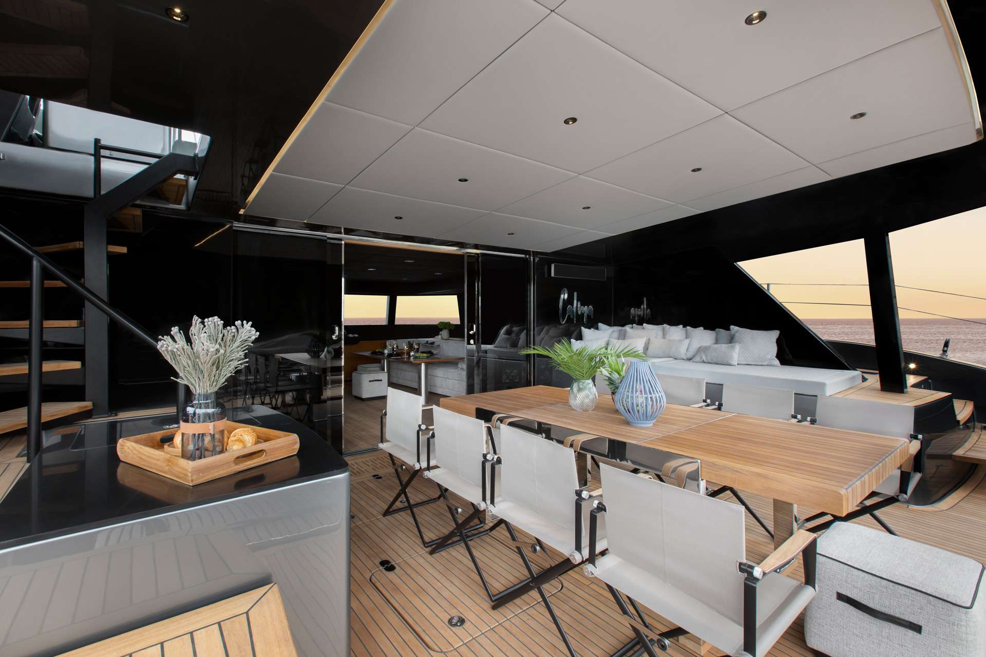 CALMA Yacht Charter - Aft Deck
