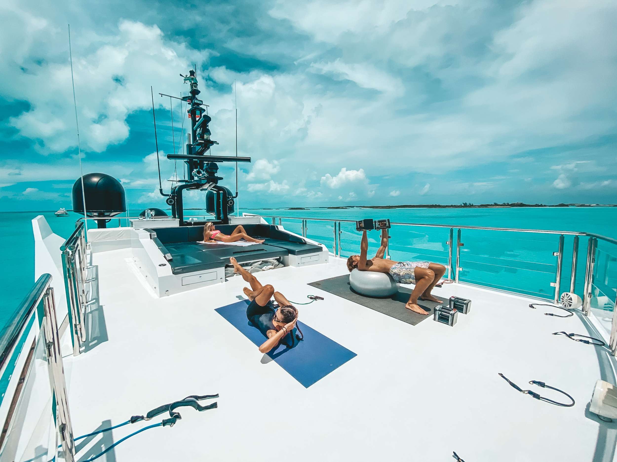 OCULUS Yacht Charter - Sun Deck Workout