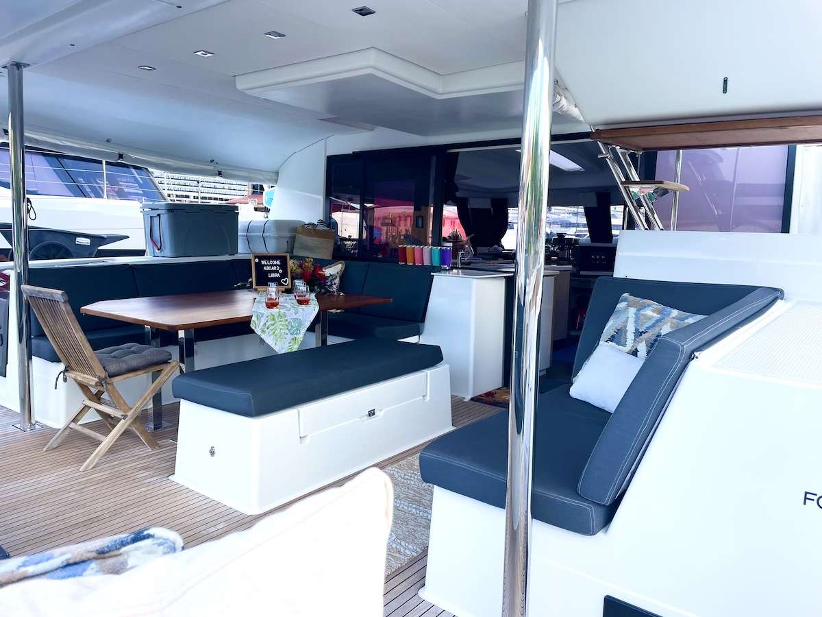 LIBRA 50 Yacht Charter - Cockpit Dining Area