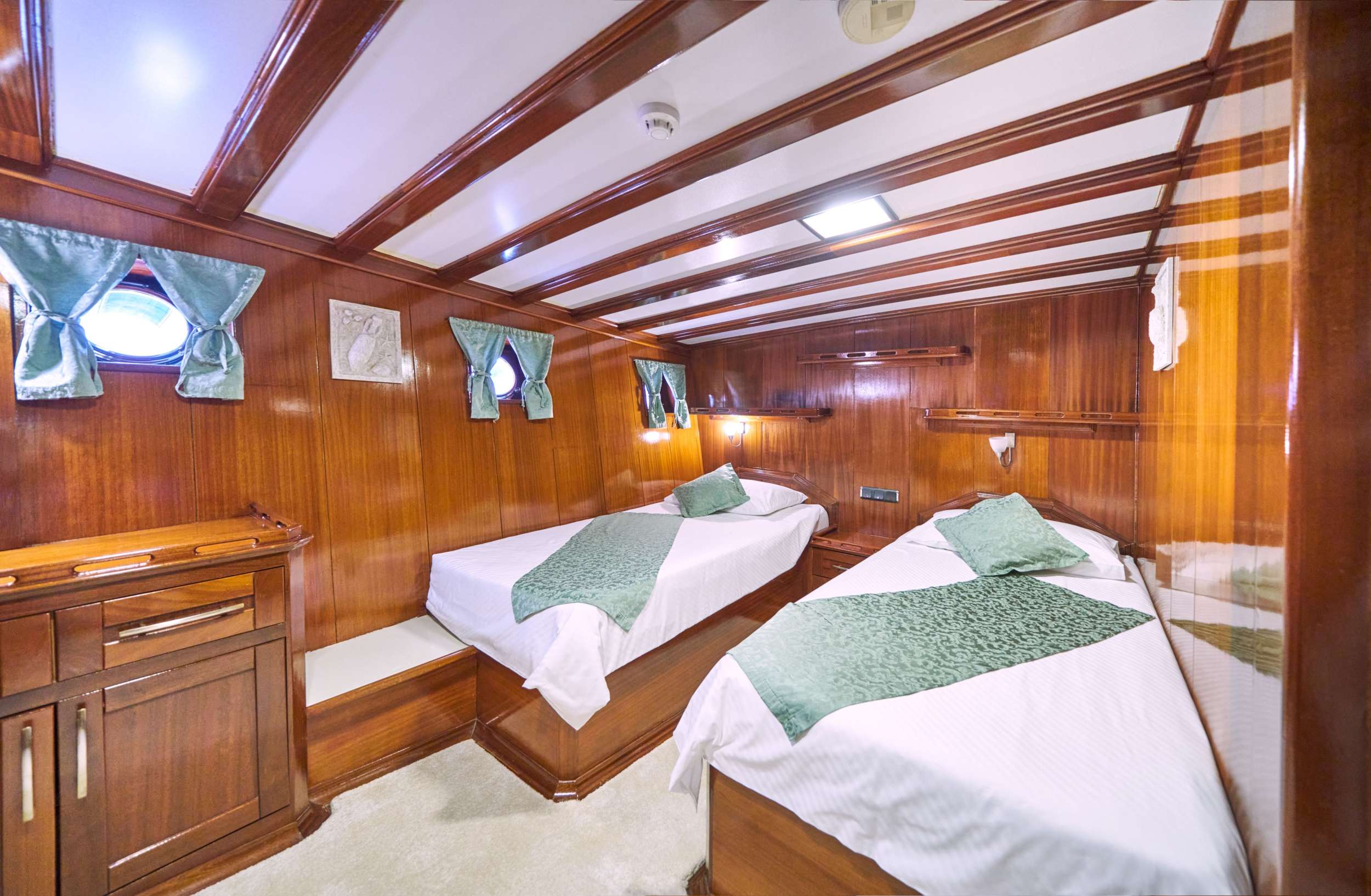 One of two mirror double bed cabins (aft)