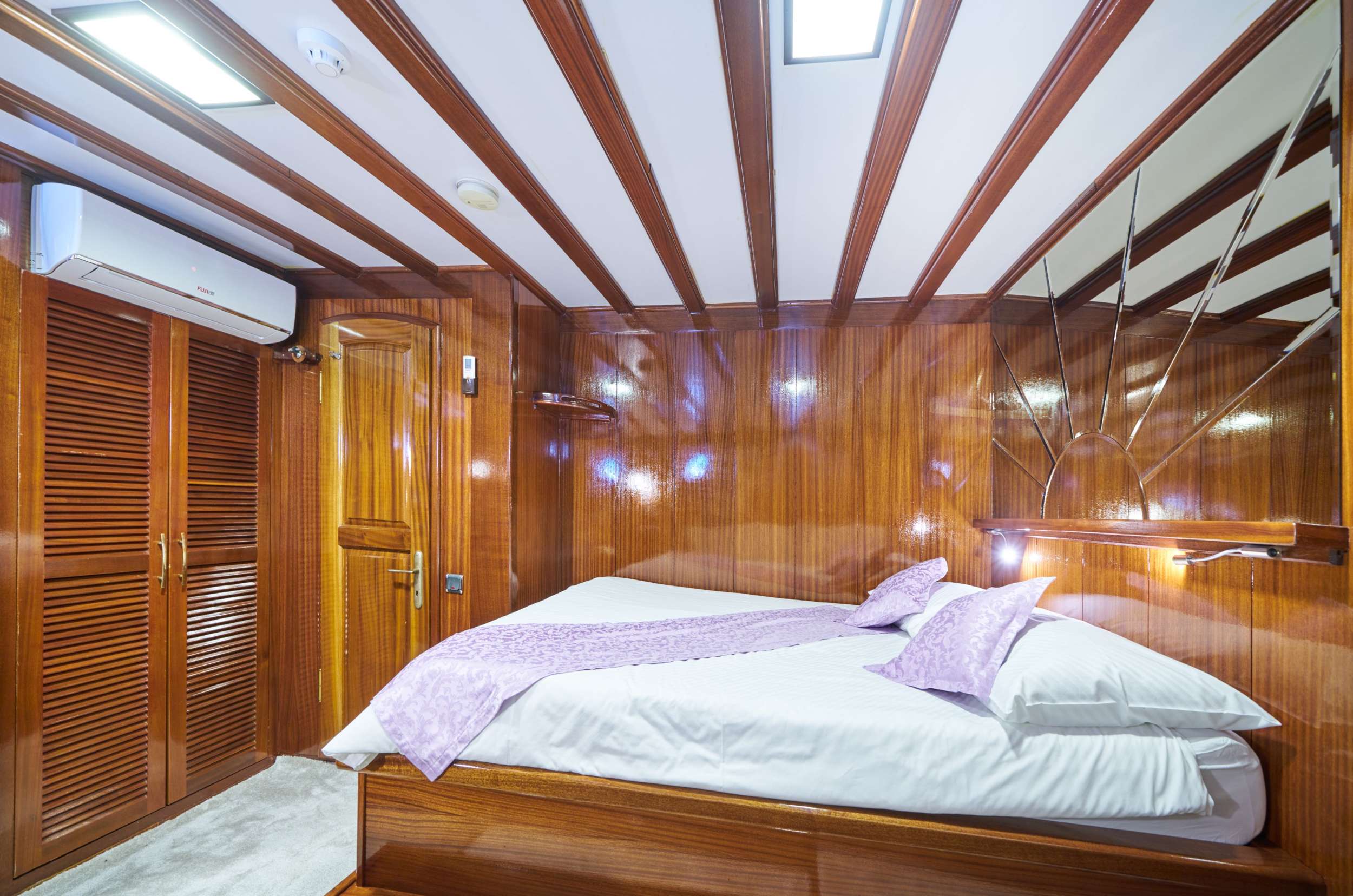 One of two mirror double bed cabins (bow)