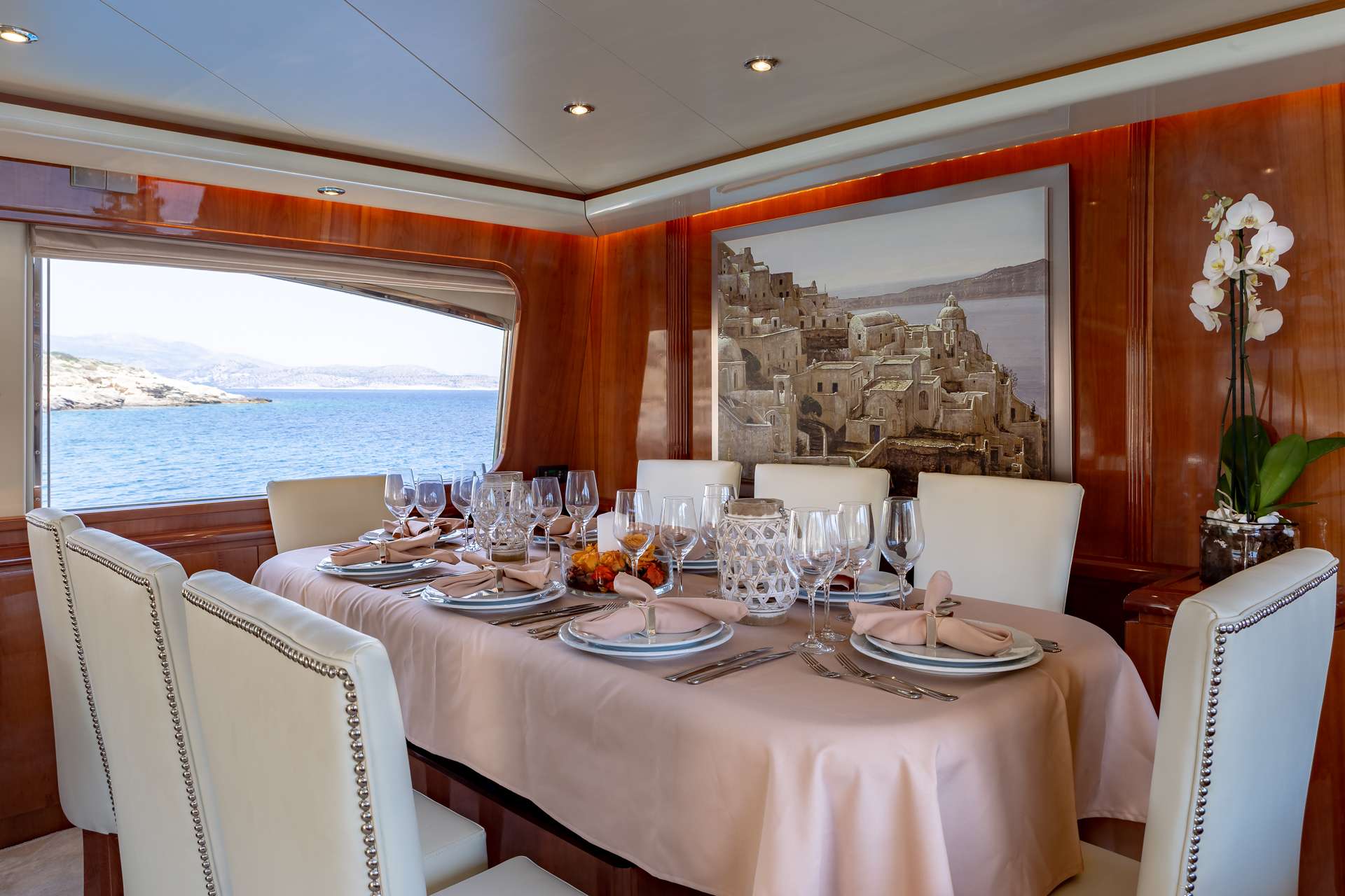 EFMARIA Yacht Charter - Dining Area