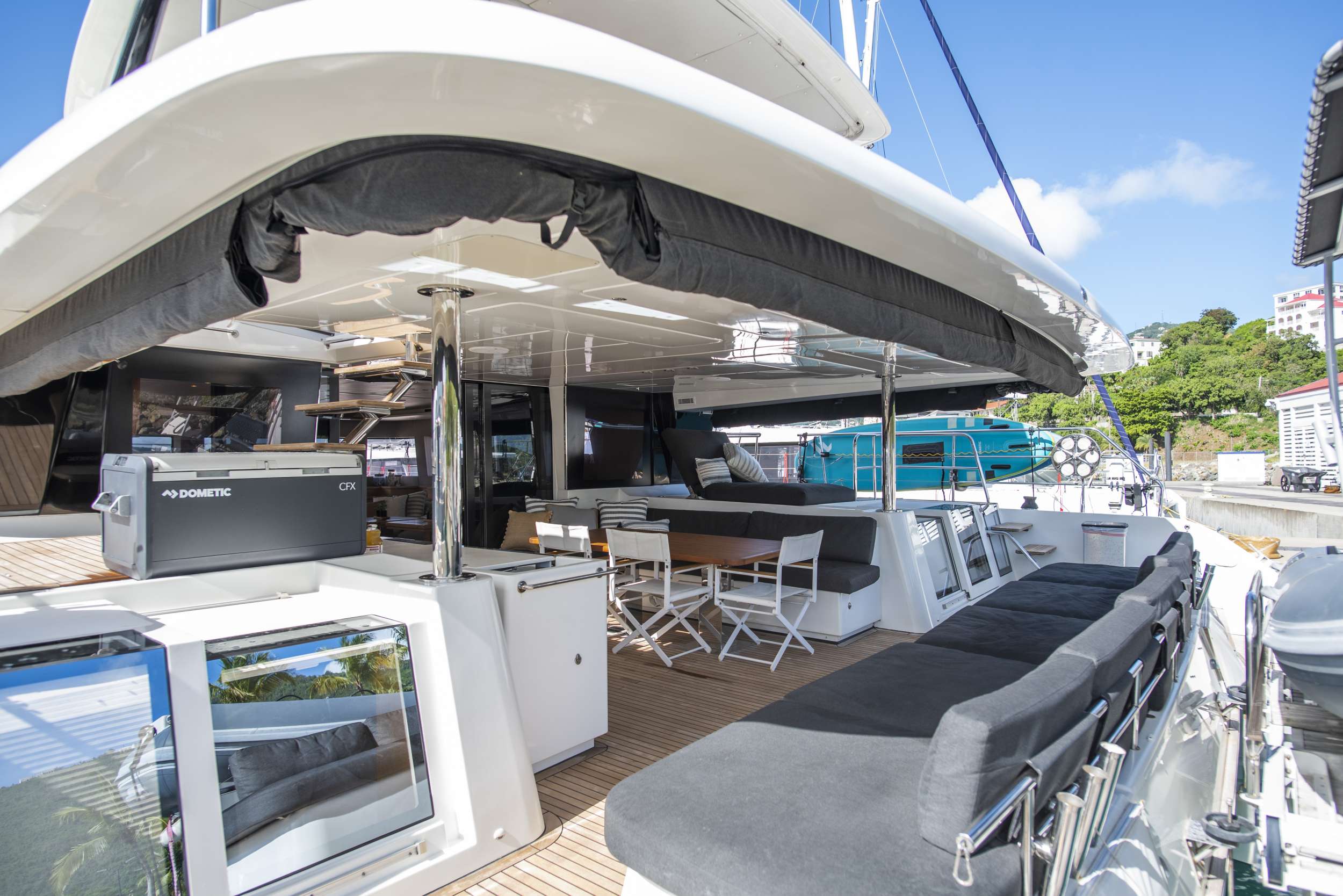 HULYA Yacht Charter - Aft view and exterior access to aft cabins