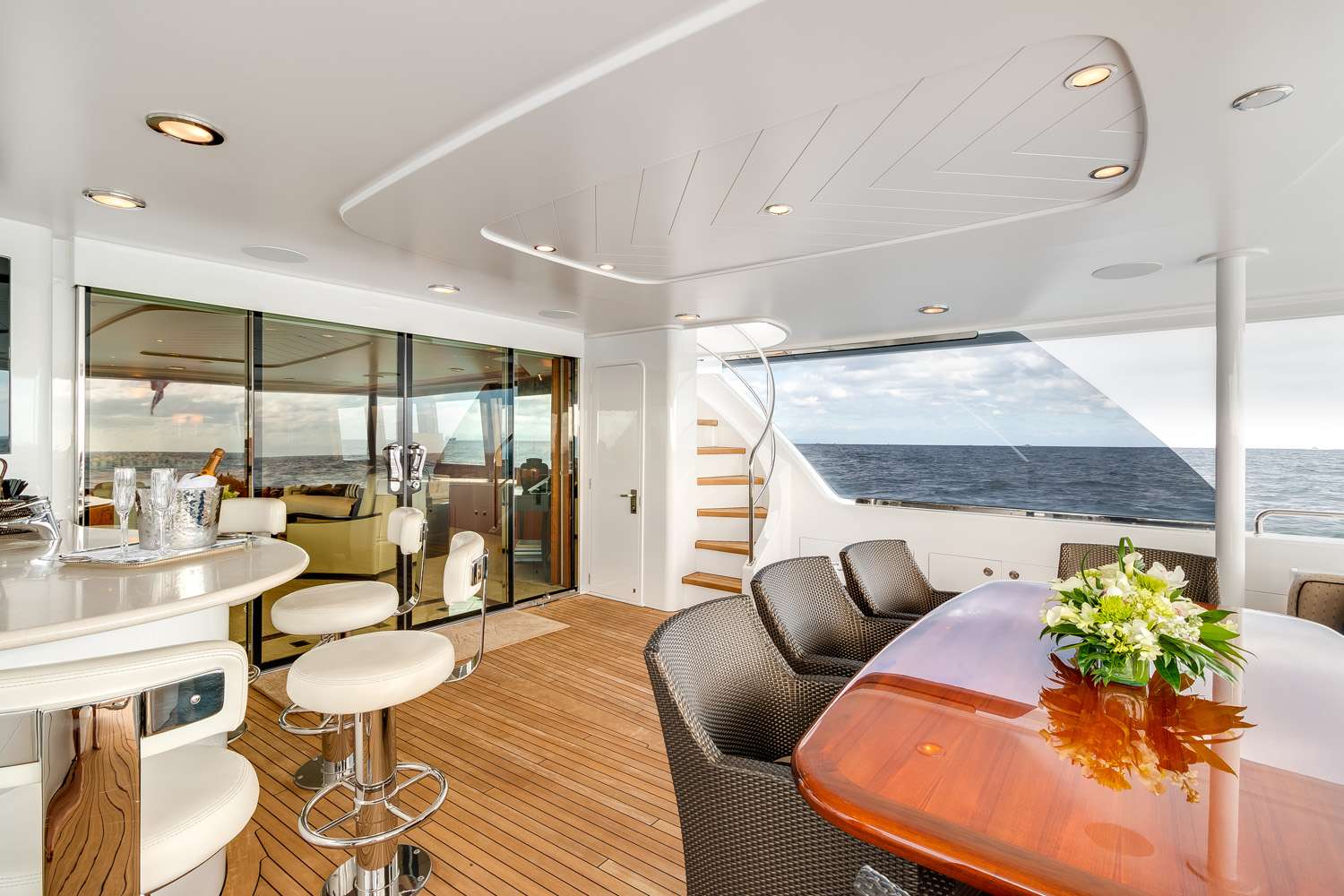 MY WAY Yacht Charter - Aft Deck Bar