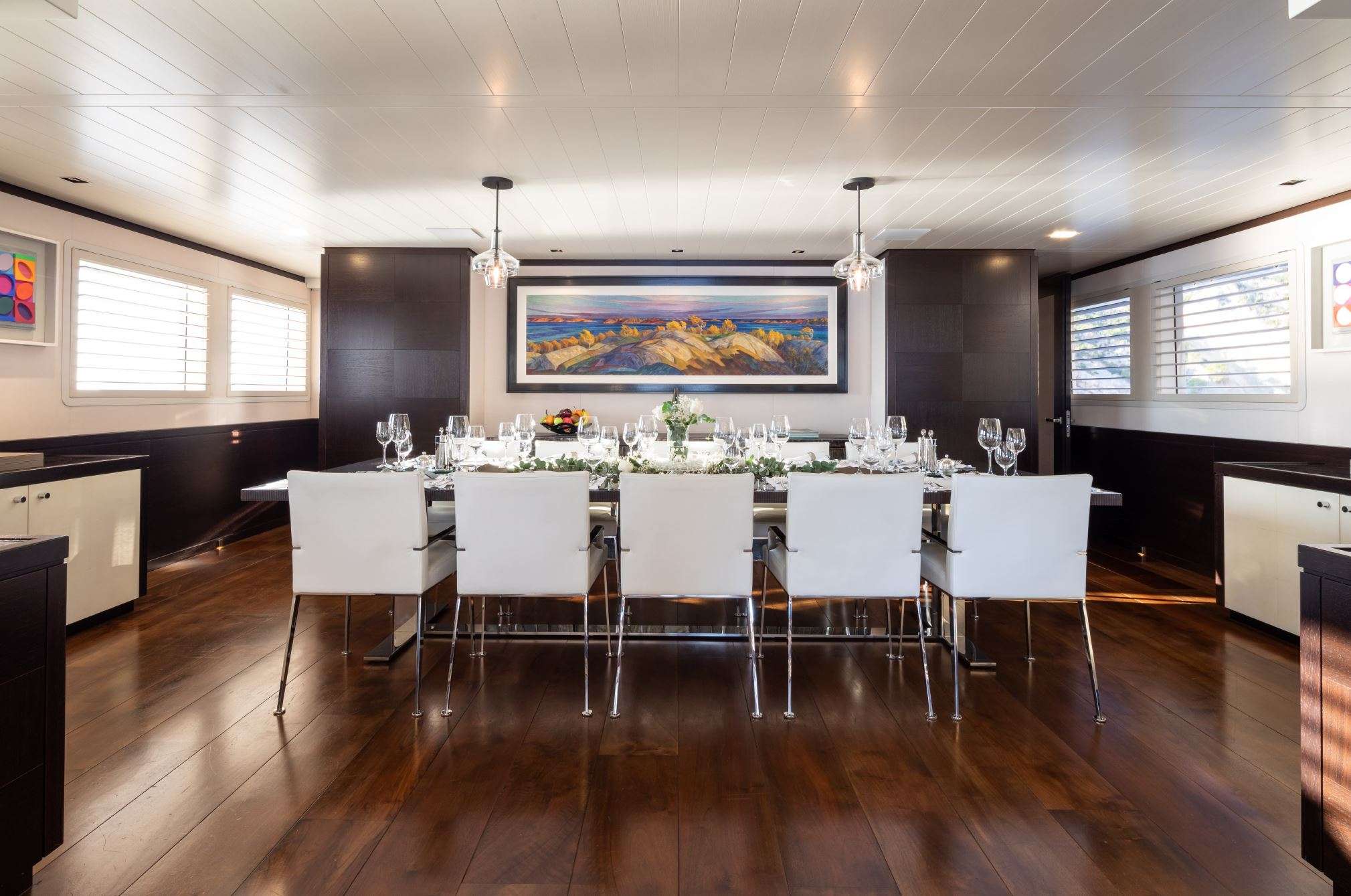 MIRAGE Yacht Charter - Formal Dining Room