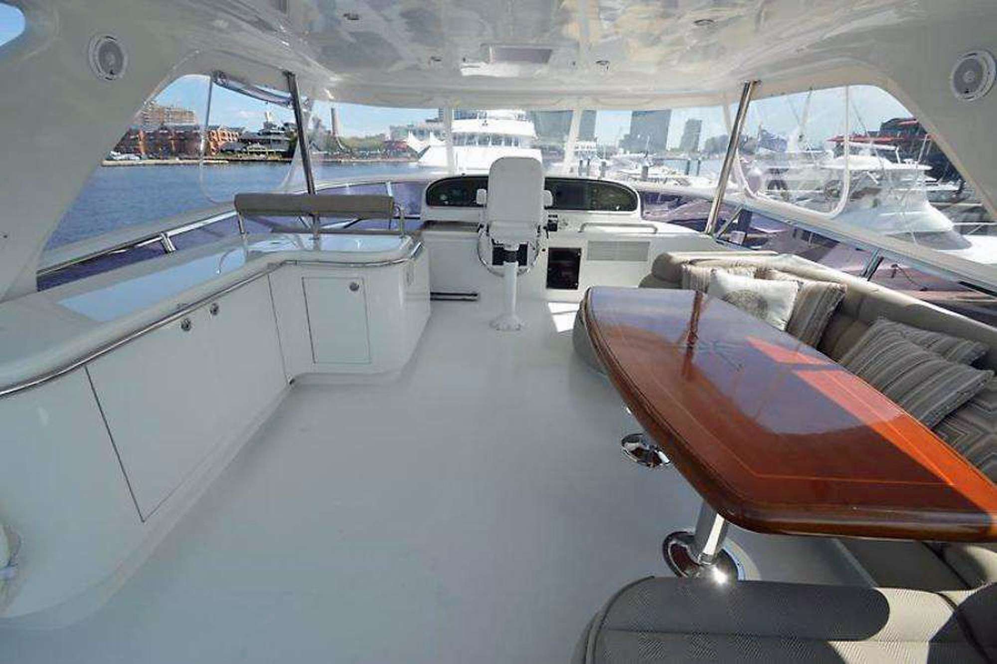 Upper Deck Seating and Helm