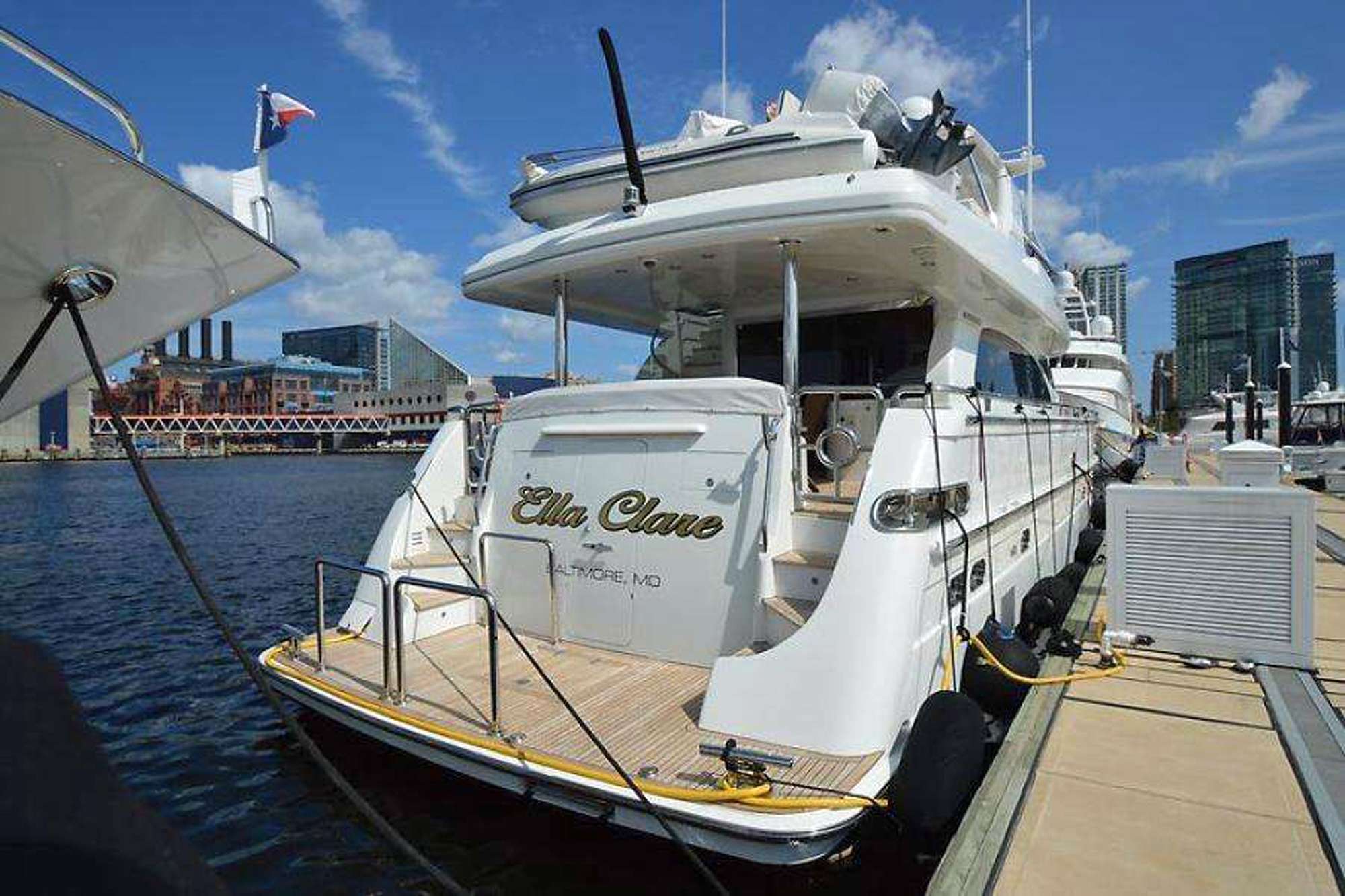 Stern of the Yacht at the Marina